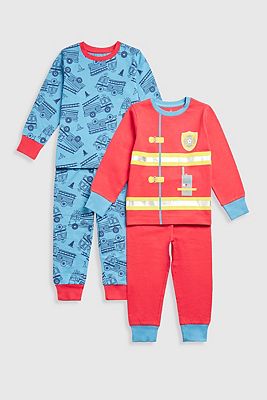 Mothercare Firefighter Pyjamas - 2 Pack 4 - 5 Years