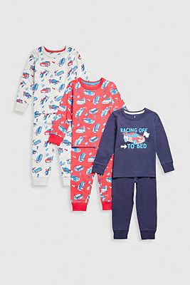 Mothercare Racing Car Pyjamas - 3 Pack 24 Months