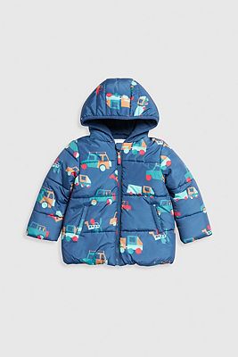 Mothercare Blue Transport Padded Jacket 12 Months