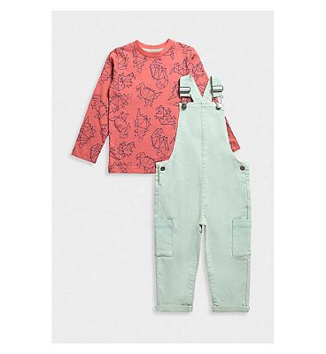 Mothercare Dungarees and Dinosaur T-Shirt Set 5 - 6 Years