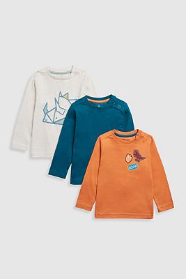 Mothercare Dinosaur T-Shirts - 3 Pack 5 - 6 Years