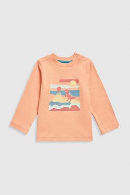 Mothercare Dino Scene Long-Sleeved T-Shirt 24 Months