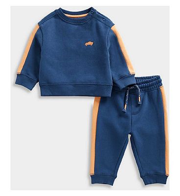 Mothercare Navy & Tan Jog Set 3 - 4 Years