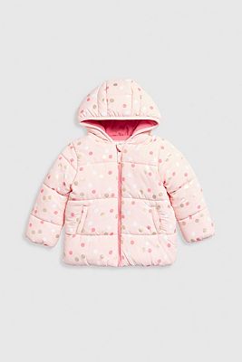 Mothercare Pink Spot Padded Jacket 12 Months