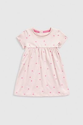 Mothercare Pink Spot Jersey Dress 4 - 5 Years