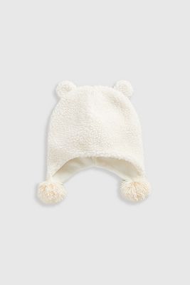 Mothercare Cream Borg Trapper Hat 3 - 6 Years