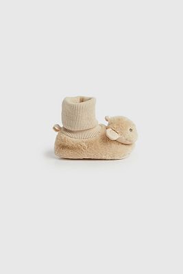 Mothercare Bear Rattle Sock-Top Booties Up to 10 lbs