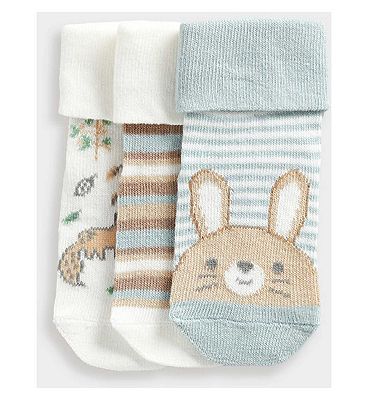 Mothercare Bunny Baby Socks - 3 Pack 12 Months