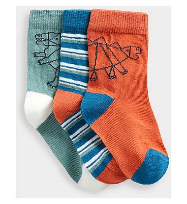 Mothercare Dinosaur Socks - 3 Pack 12 Months