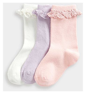 Mothercare Frill Socks - 3 Pack 24 Months