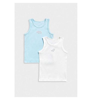 Mothercare Dinosaur Sleeveless Vests - 2 Pack 2 - 3 Years