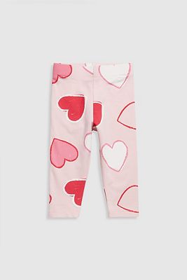 Mothercare Pink Heart Leggings 24 Months