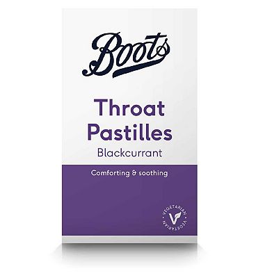 Boots Throat Pastilles Blackcurrant, 20 Pastilles