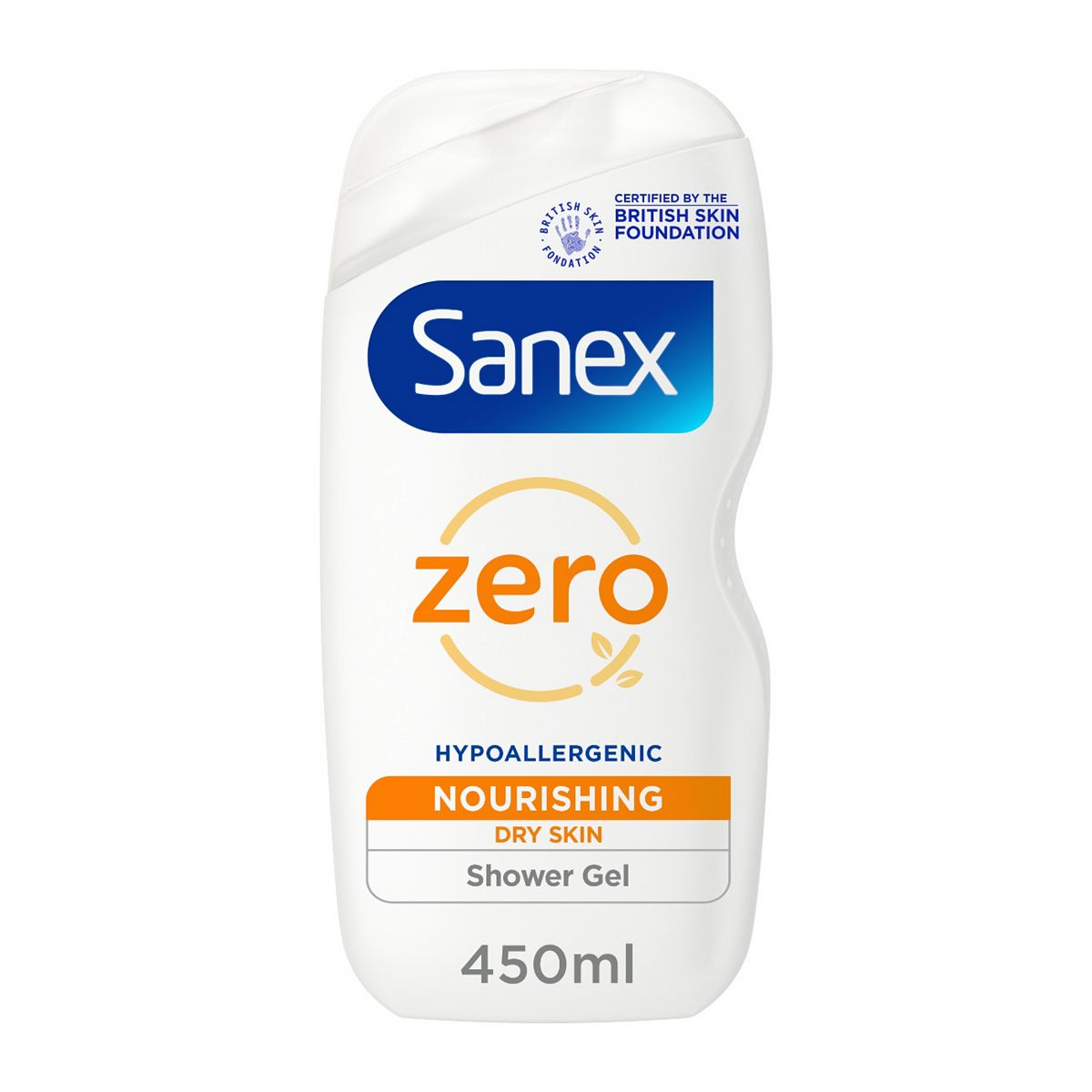 Sanex Zero% Hypoallergenic Nourishing Shower Gel 450ml