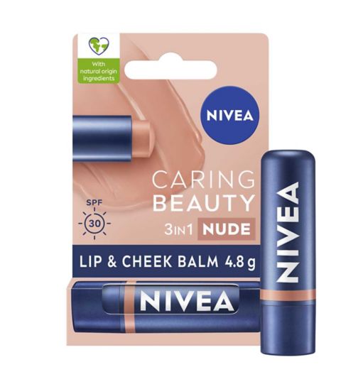 NIVEA 3in1 Caring Beauty Lip & Cheek Balm Nude 5.5ml