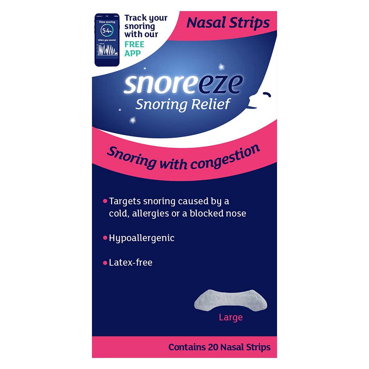 Snoreeze Nasal Strips Large 20 Pack