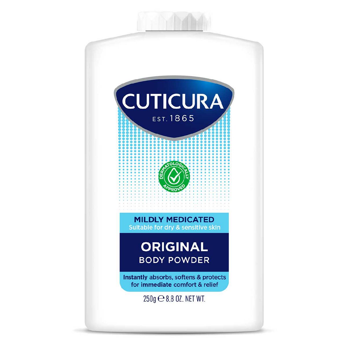 Cuticura Mildly Medicated Body Powder 250G