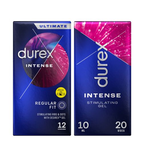 Durex Intense Bundle;Durex Intense Condoms 12s;Durex Intense Gel 10ml;Durex Intense Ribbed & Dotted Condoms with Lubricant - 12 Pack;Durex Intense Stimulating Gel Water Based Lube - 10ml