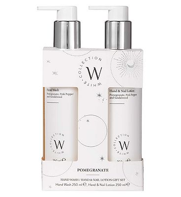 The White Collection Pomegranate Hand Wash & Lotion Set