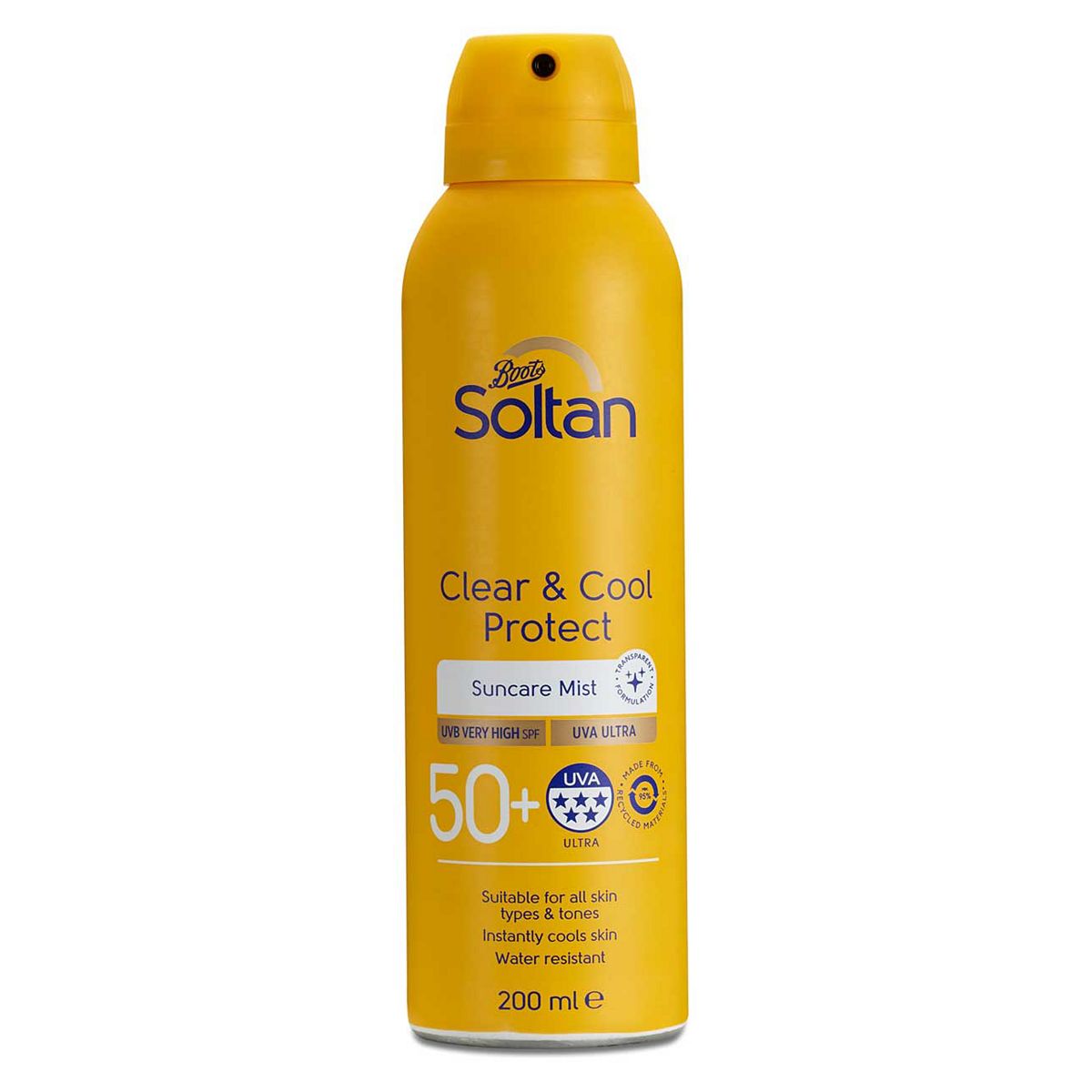 Soltan Clear & Cool Protect Suncare Mist Spf50+200 ml, 200ml
