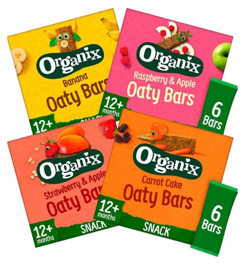 Organix Banana Soft Oaty Bars (6x23g);Organix Banana Soft Oaty Bars (6x23g);Organix Carrot Cake Soft Oaty Bars (6x23g);Organix Carrot Cake Soft Oaty Bars (6x23g);Organix Raspberry & Apple Soft Oaty Bars (6x23g);Organix Raspberry & Apple Soft Oaty Bars (6x23g);Organix Soft Oaty Bundle;Organix Strawberry & Apple Soft Oaty Bars (6x23g);Organix Strawberry & Apple Soft Oaty Bars (6x23g)