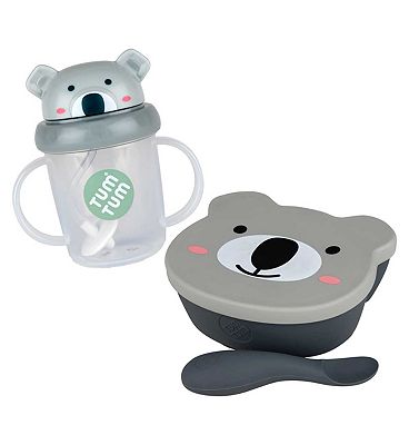 Tum Tum Weaning Bowl and Spoon Set with Tum Tum Tippy Up Cup - Kev Koala
