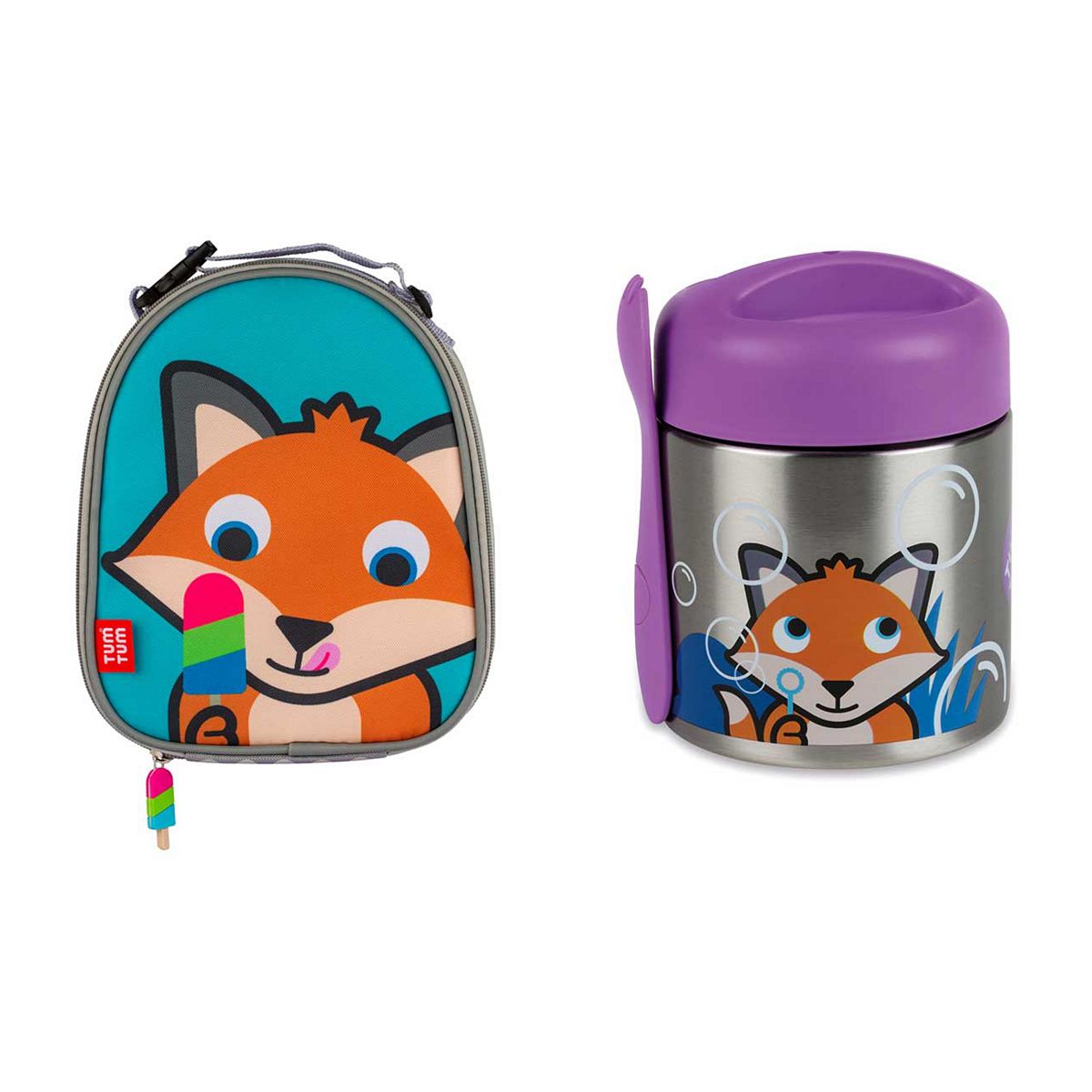 Tum Tum – Insulated Lunch Bag And Thermal Food Flask With Magnetic Spork - Felicity Fox