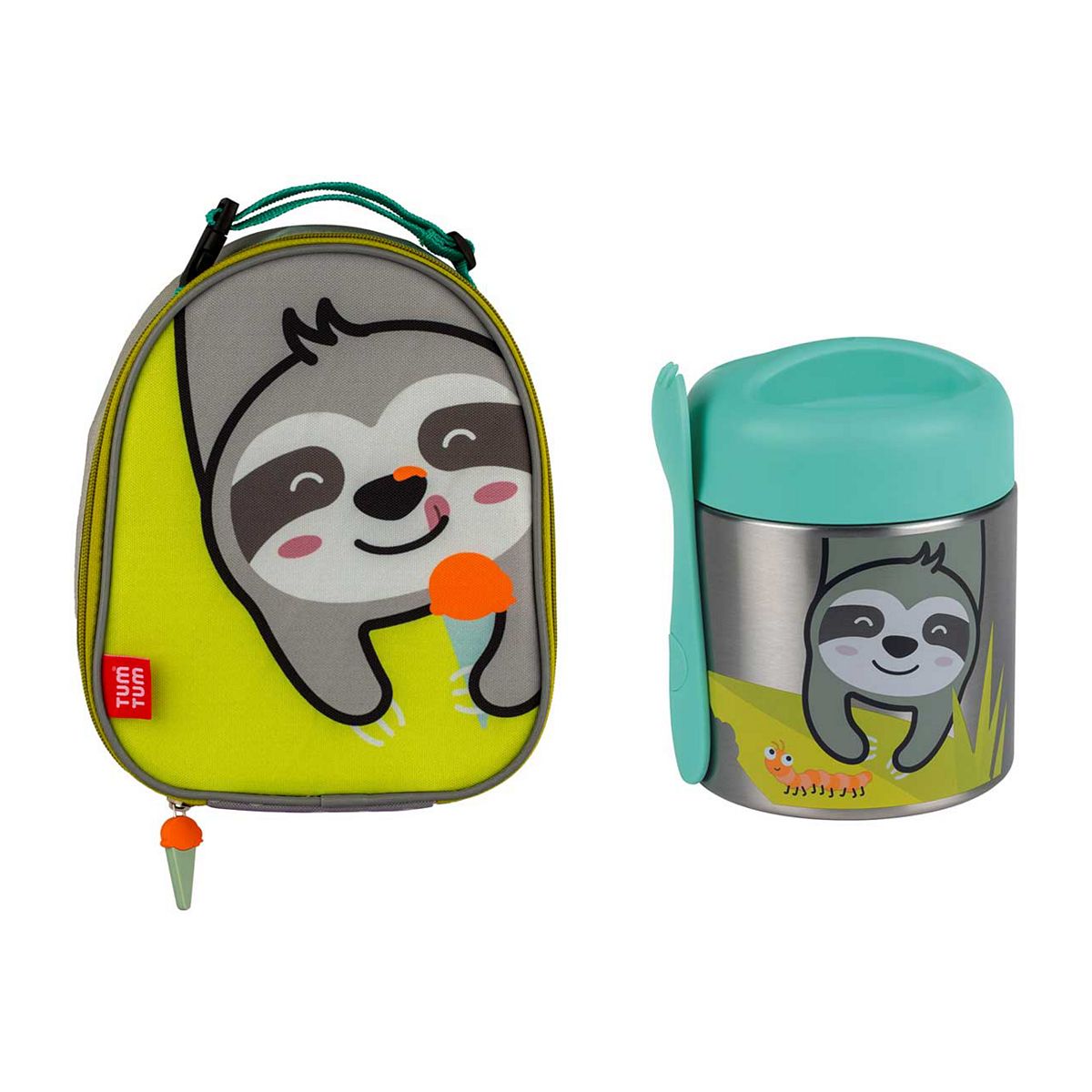 Tum Tum – Insulated Lunch Bag And Thermal Food Flask With Magnetic Spork - Stanley Sloth