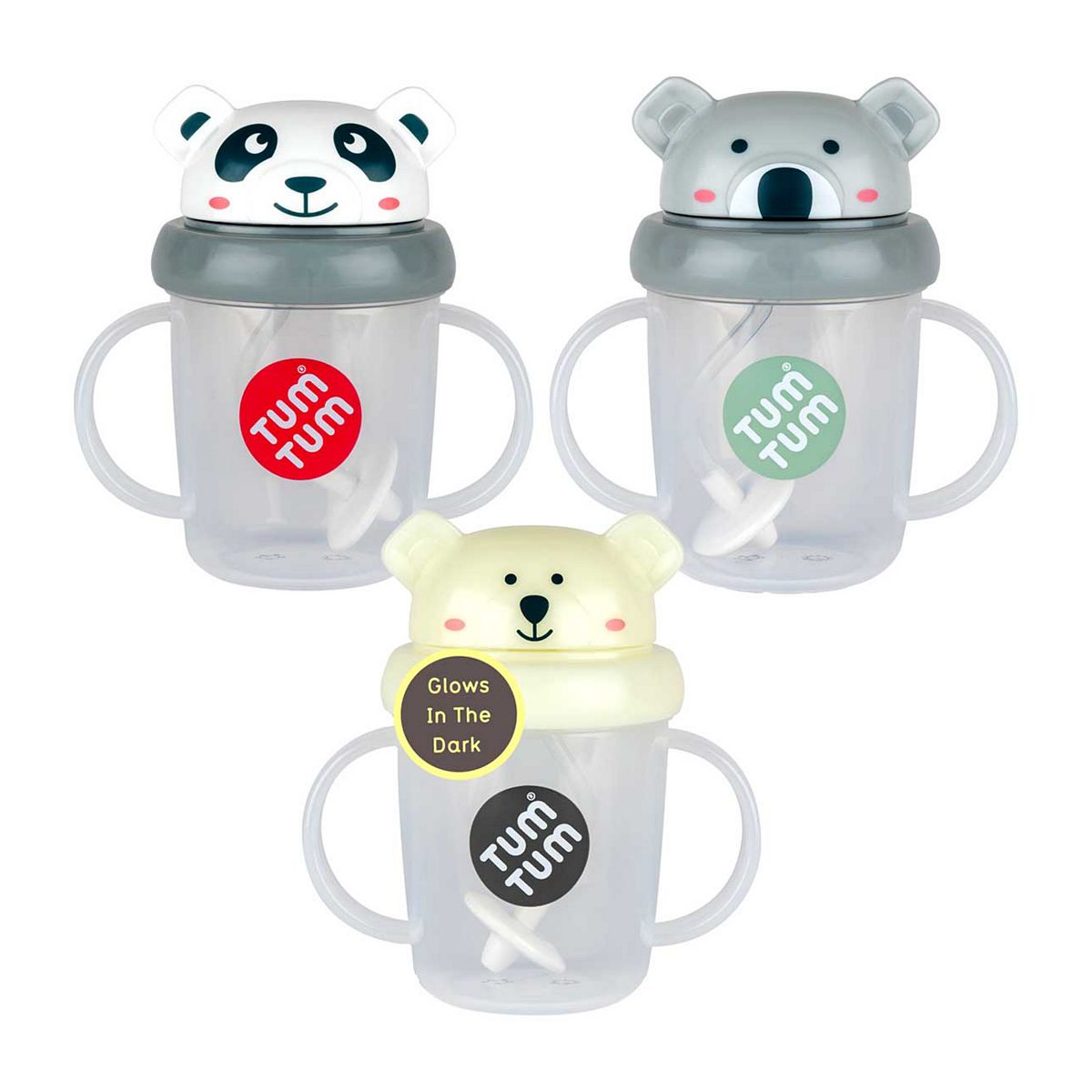 Tum Tum Tippy Up Cup Bundle - Kev Koala, Pip Panda And Pete Polar Bear