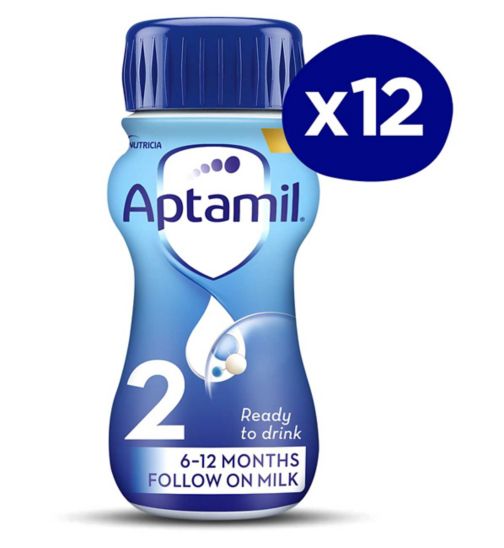 Aptamil 2 Follow On Baby Milk Formula Liquid 6x200ml;Aptamil 2 Follow On Milk Formula Multipack 6 x 200ml;Aptamil Follow On Baby Milk Formula Multipack 12 x 200ml