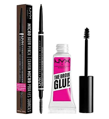 NYX Professional Makeup Ash Brown Microbrow and Clear Brow Glue Duo