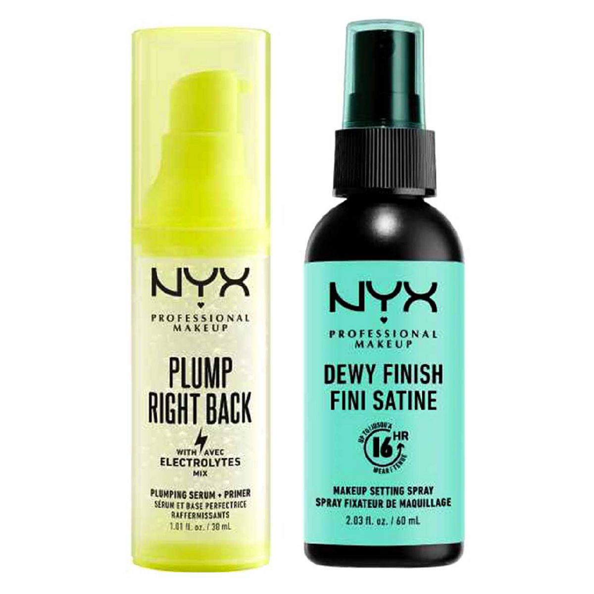 NYX Professional Makeup Matte Dewy Setting Spray And Plump Right Back Primer & Serum