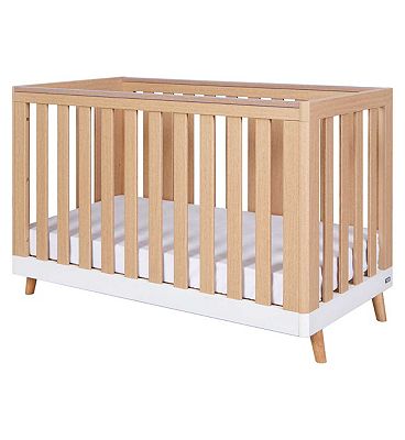 Tutti Bambini Hygge Mini Cot Bed White/Light Oak