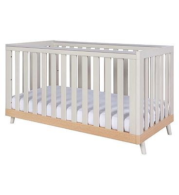 Tutti Bambini Hygge Cot Bed Light Oak/White Sand