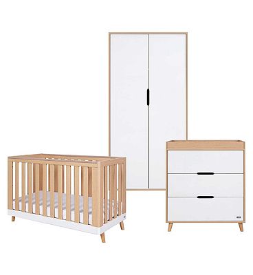 Tutti Bambini Hygge Mini 3 Piece Room Set White/Light Oak