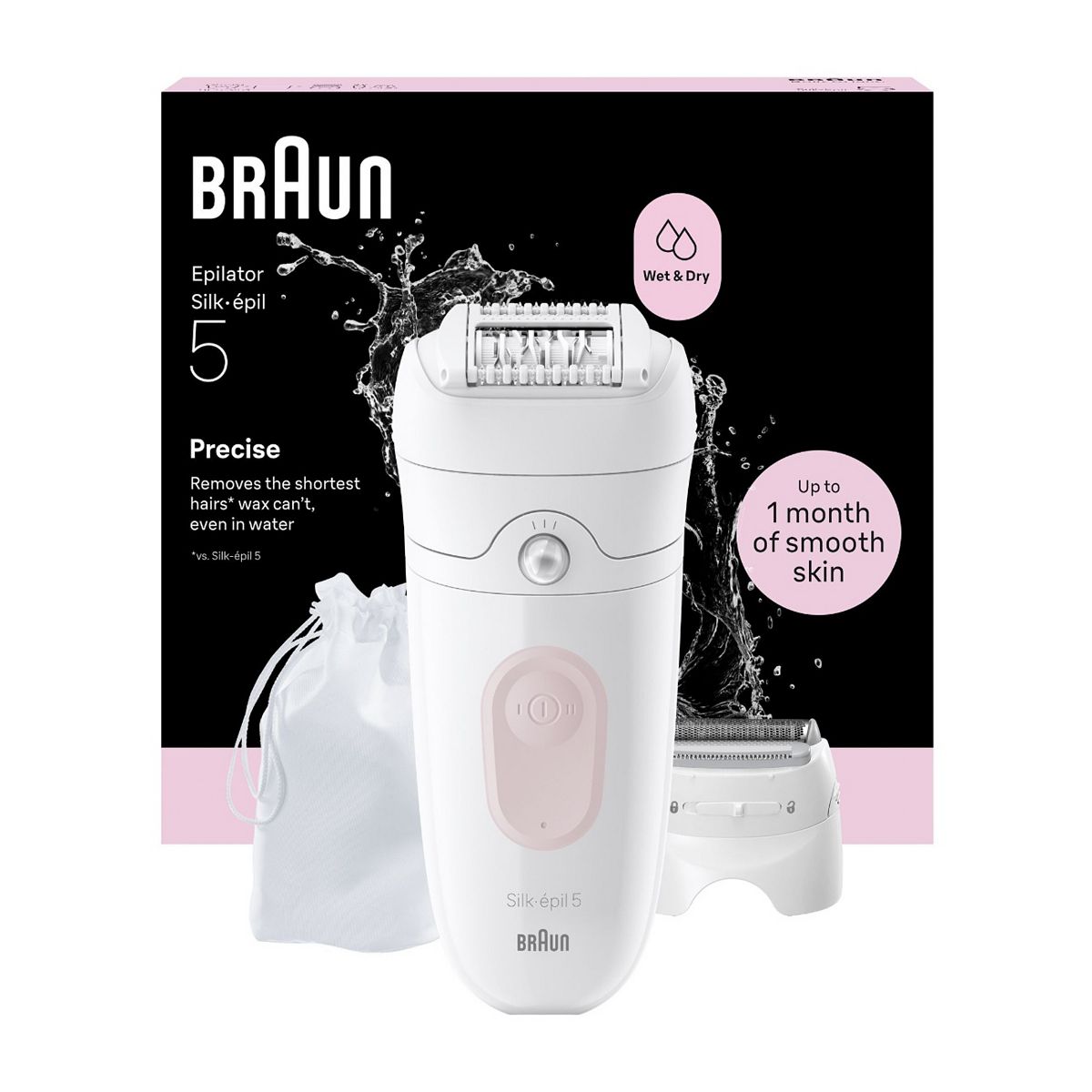 Braun Silk-Épil 5 Epilator White Wet & Dry 28 Tweezers