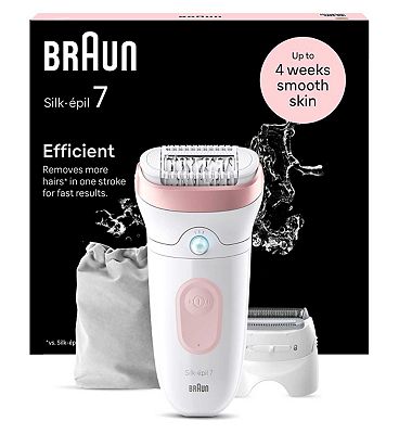 Braun Silk-Épil 7, Epilator For Easy Hair Removal, Lasting Smooth Skin, 7-030