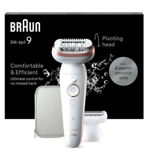 Braun Silk-épil 9, Epilator For Easy Hair Removal, Lasting Smooth Skin, 9-030