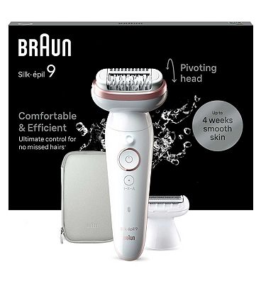 Braun Silk-Épil 9, Epilator For Easy Hair Removal, Lasting Smooth Skin, 9-030