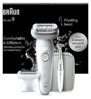 Braun Silk-pil 9, Epilator For Easy Hair Removal, Lasting Smooth Skin, 9-241