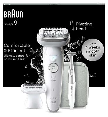 Braun Silk-Épil 9, Epilator For Easy Hair Removal, Lasting Smooth Skin, 9-241