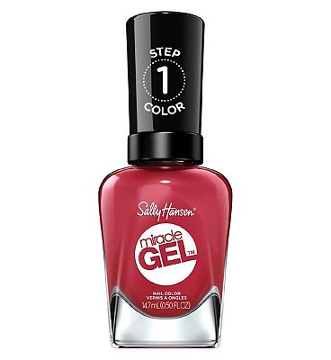 Sally Hansen Miracle Gel Nail Polish - Proper P-Rose - Deep Pink Red Colour