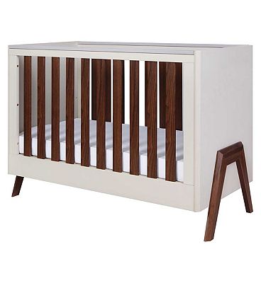 Tutti Fuori Mini Cot Bed Warm Walnut/White Sand