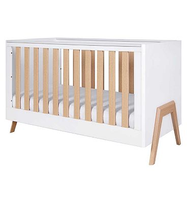 Tutti Bambini Fuori Cot Bed White/Light Oak