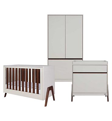 Tutti Bambini Fuori Mini 3 Piece Room Set White Sand/Warm Walnut