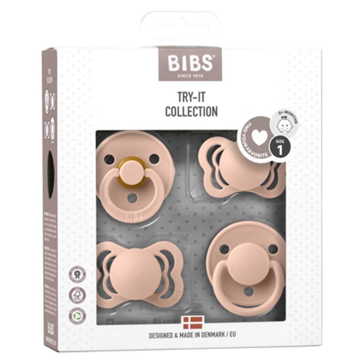 Bibs Try It Collection 4 Pack - Blush Size 1 All Nipple Types