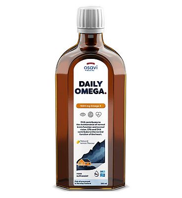 Osavi - Daily Omega + D3, 1600mg Omega 3 (Natural Lemon) - 250 ml