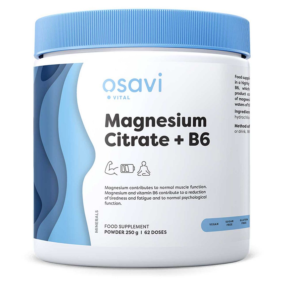 Osavi - Magnesium Citrate + B6 Powder 250G