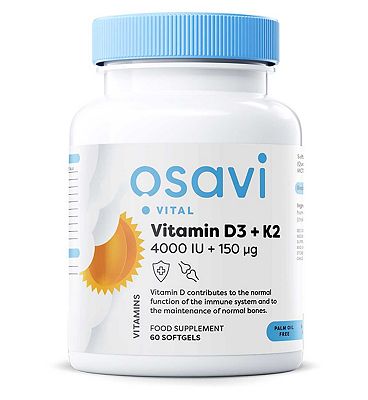 Osavi - Vitamin D3 + K2, 4000IU + 150mcg - 60 Softgels