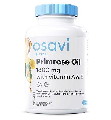 Osavi - Primrose Oil with Vitamin A & E, 1800mg - 180 Softgels